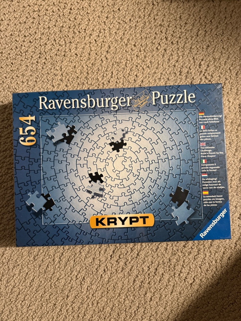 NIB Ravensburger Blue Gradient Krypt Puzzle